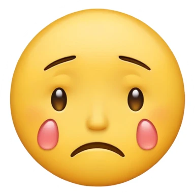 sad emoji with butt checks  sticker