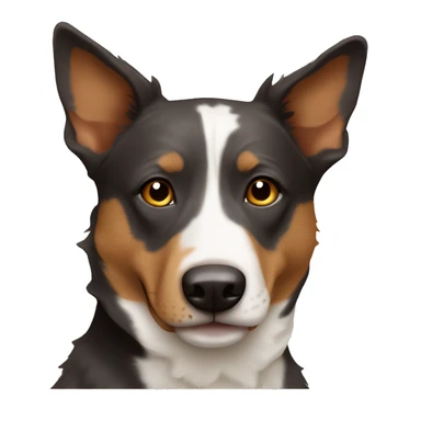 Dark brown tan and white cattle dog sticker