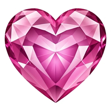 glitter pink crystal heart sticker