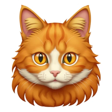 Orange tabby cat with yellow orange eyes sticker