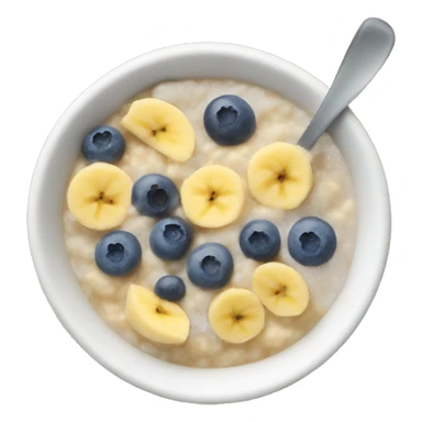 porridge with banana and blueberry sticker