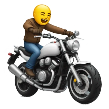 Motorcycle doing wheelie  sticker