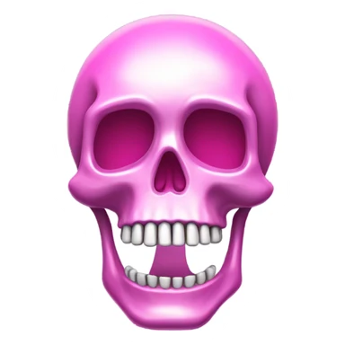 Pink skeleton made of chrome sticker