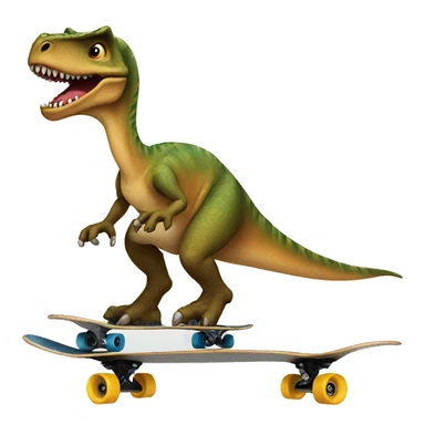 Skateboarding dinosaur  sticker