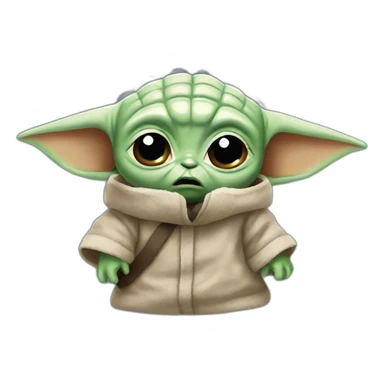 Baby Yoda angry sticker