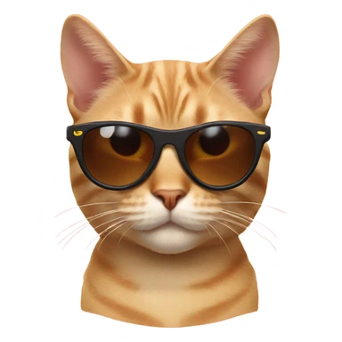 Cat with sunglasses in Ferrari sticker