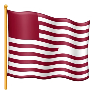 Flag where the left hand side is a maroon red and the right hand side is white  sticker