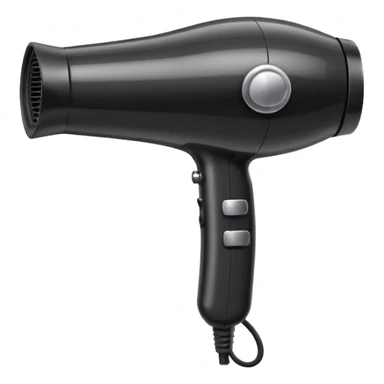 Black hairdryer  sticker