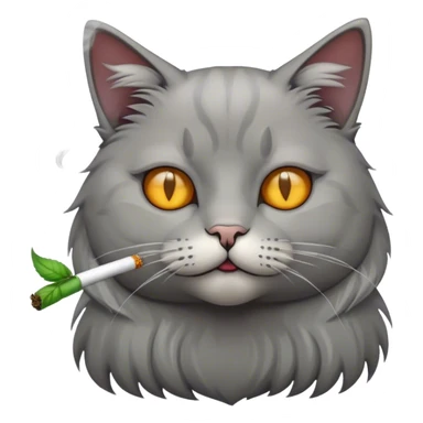 Cat smoking weed sticker