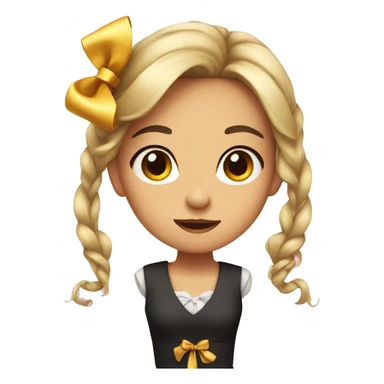 Sassy girl with a bow  sticker