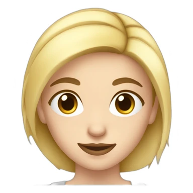 Fille blanche avec une cicatrice dans les sourcils sticker