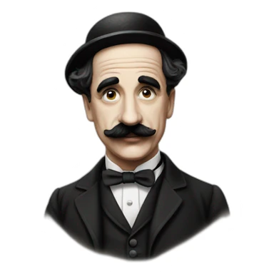 Moustache Charlie chaplin sticker