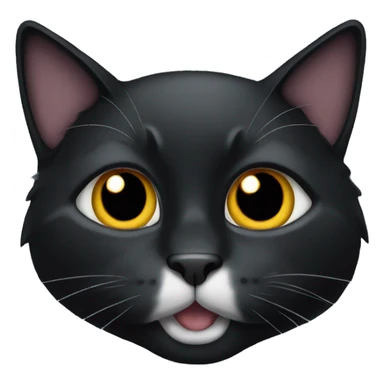 Black cat with lop-eared sticker