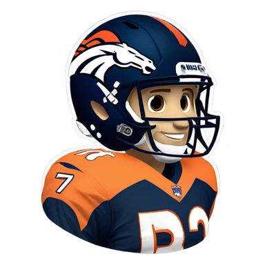 Bo Nix in a Denver Bronco Uniform sticker