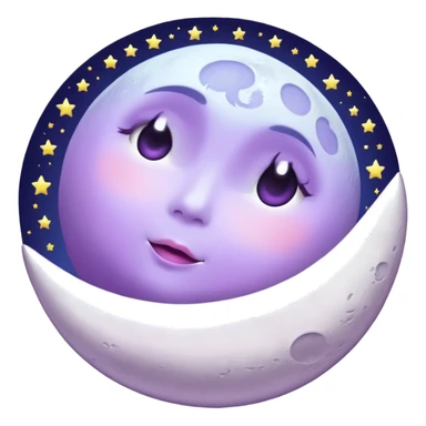 lilac diary moon mais claro sticker