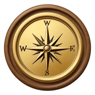 Wax seal stamp carved with a compass logo sticker