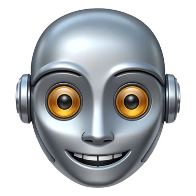 smiling robot sticker