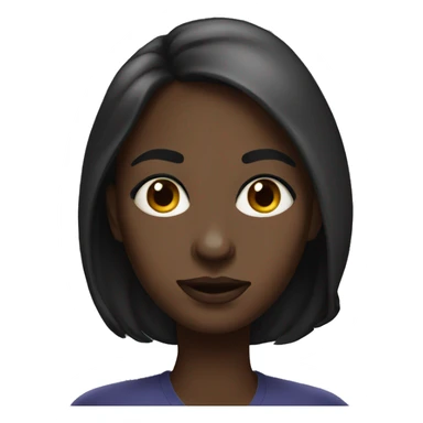 dark-skinned female parody portrait sticker