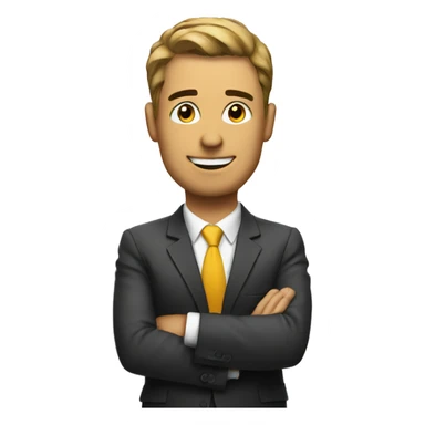 business man with an idea sticker