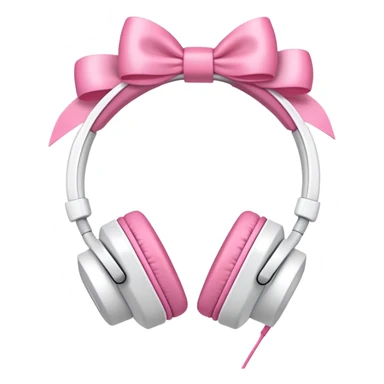 white headphones with pink bows sticker