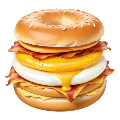 Bacon egg and cheese bagel sticker
