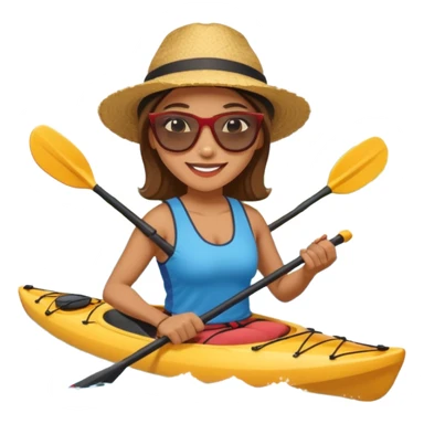 Teacher kayaking beach female sticker
