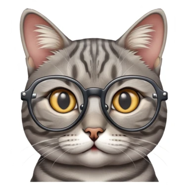Cat with glasses  sticker