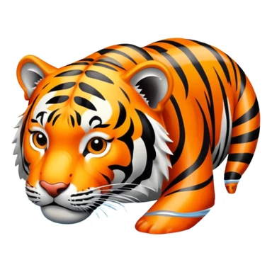 Tiger swimming in water sticker