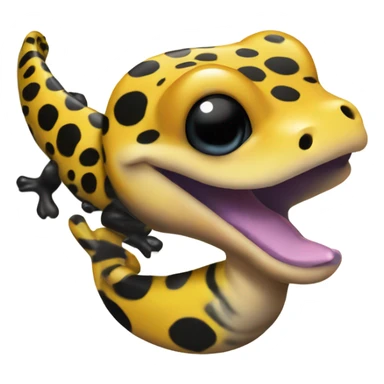 Spotted salamander sending a kiss sticker