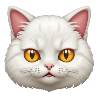 Cat rolling eyes because it is pissed sticker