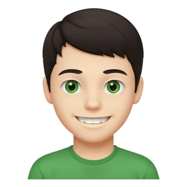 teenager-boy-dark-hair-green-eyes-tshirt-smiling-with-teeth-showing sticker