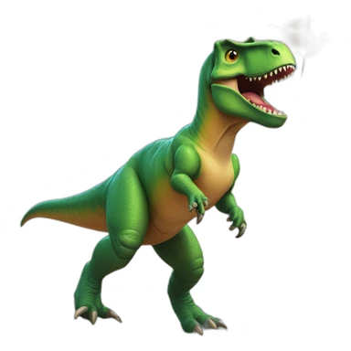 T-Rex flying a kite sticker