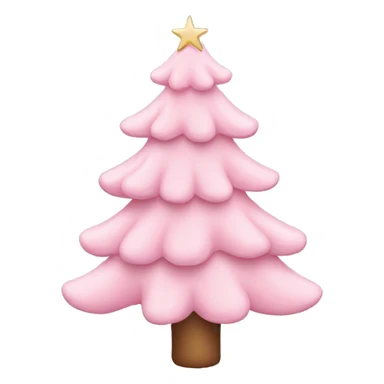 pastel pink christmas tree sticker