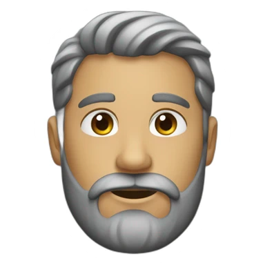 Calvo con barba sticker