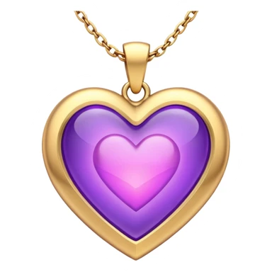 A very beautiful and aesthetic pink and gold heart pendant with a little I love you engraved on it. The style would be iOS. It has a purple glow around it. And it would look otherworldly and etherial. sticker