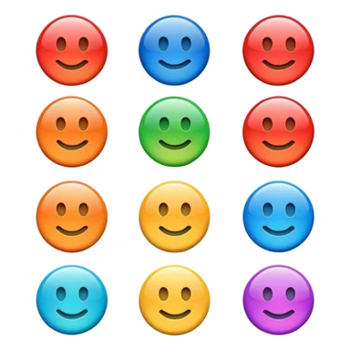 a colourful button not 3d or shading only 1 button no smiley face only 1 button no face sticker