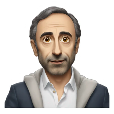 Éric zemmour avec un voile et une barbe sticker