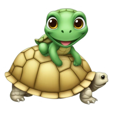 Écureuil sur une tortue sticker