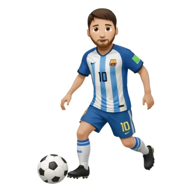 Lionel Messi dribbling sticker