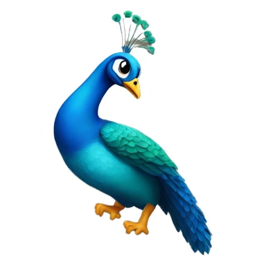 Peacock rock climbing  sticker