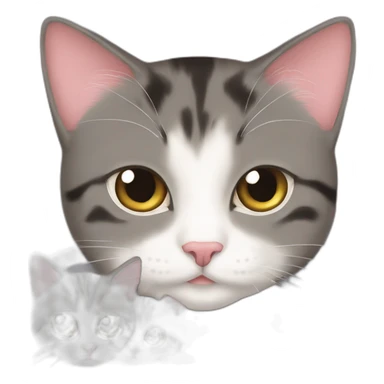 Mom Cat With Her Kittens sticker