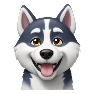 husky happy sticker