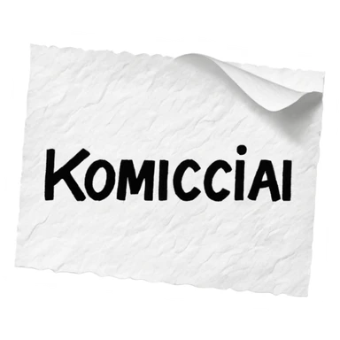 A piece of paper where the word is written “комиссия»  sticker