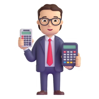accountant with calculator sticker