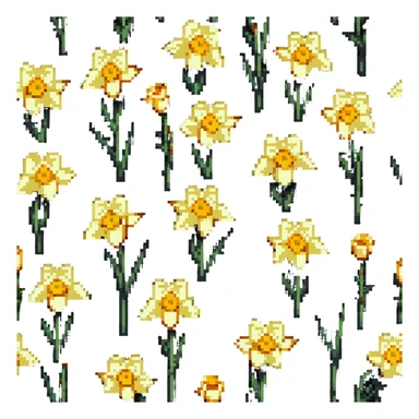 single daffodil sticker