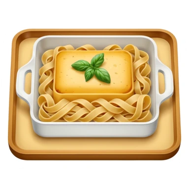 rectangle tray meal with  pasta sticker