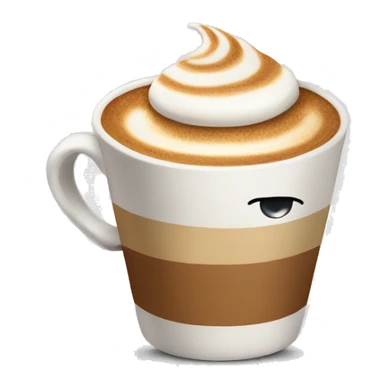 Cappuccino in a cup sticker