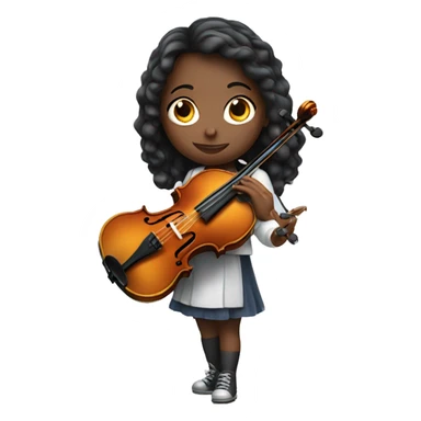 A girl playing tthe violin sticker