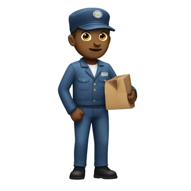 small full body mailman  sticker