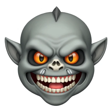 skull face troll emojie sticker